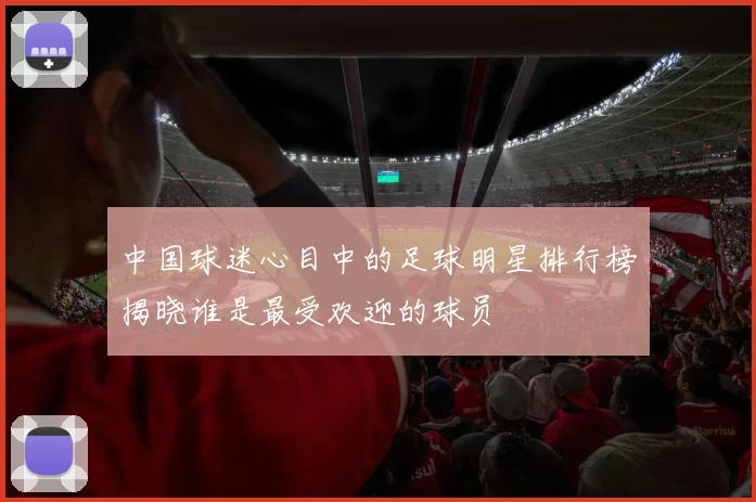 中国球迷心目中的足球明星排行榜揭晓谁是最受欢迎的球员